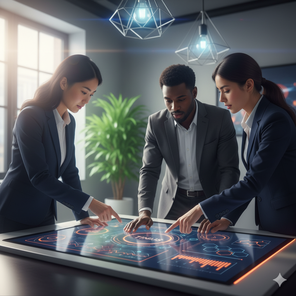 Team collaboration planning custom training course content